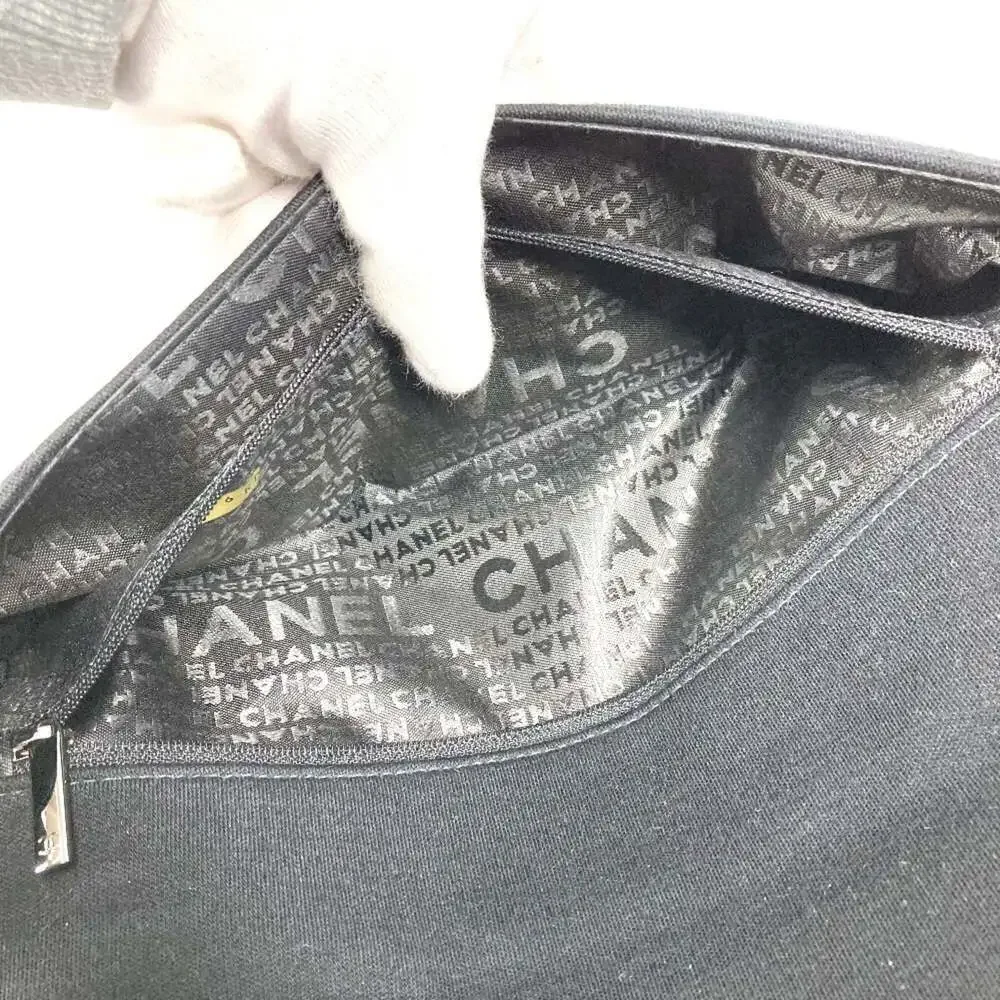 CHANEL Black Logo Shoulder Bag